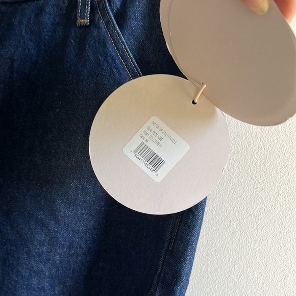 Mother SNACKS! The Fun Dip Utility Puddle Jeans in Cold Brew NWT Size 34 - Picture 9 of 16